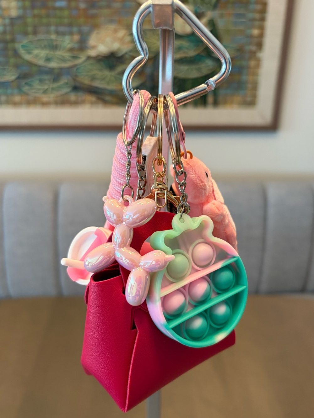 Pink Junk Charm Bag Charm NWOT